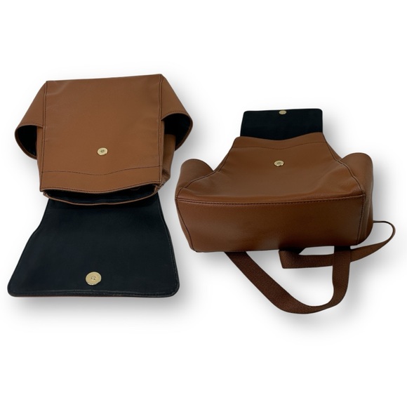 Tommy Hilfiger Beth Il Mini Backpack with Saffiano PVC flap Cognac main image 12